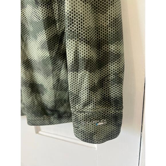 Simms solarflex men’s medium camo fly fishing shirt 1/4 zip quick dry hunting - Picture 3 of 6